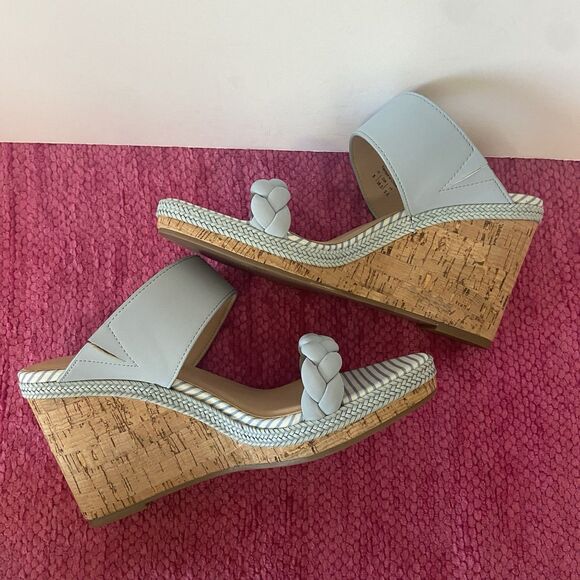 Draper James RSVP Charlotte Wedge Sandals Blue Size 8 - Picture 7 of 12